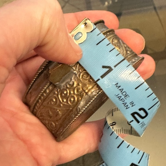 Small Silver Container with Turquoise Stone. Vintage. - Picture 5 of 5